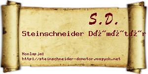 Steinschneider Dömötör névjegykártya
